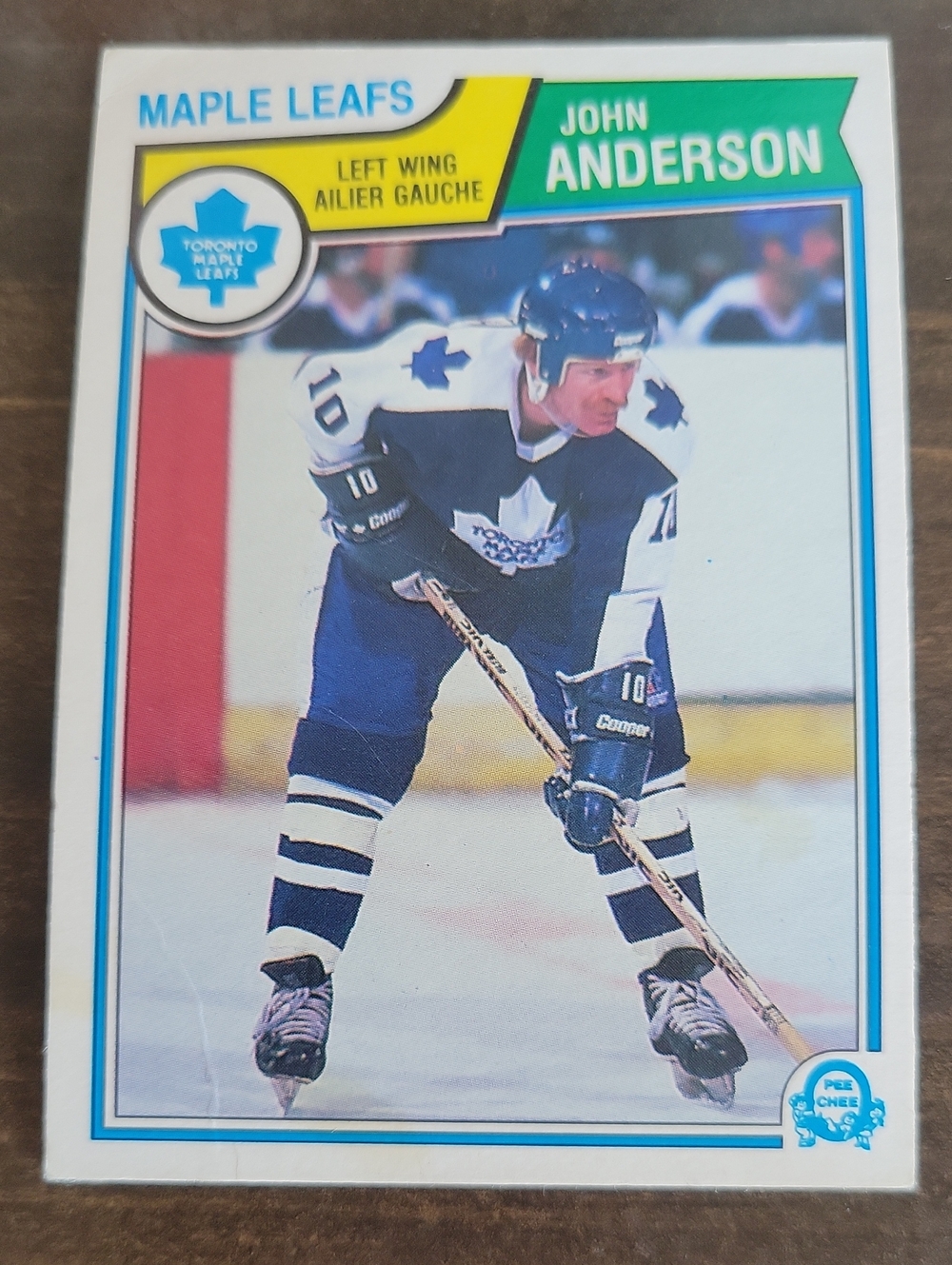 1983/84 OPC John Anderson Toronto Maple Leafs Hockey Card - Blue & White